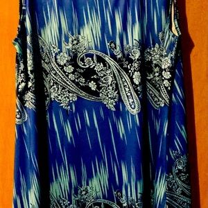 Blue Paisley Women's Top
